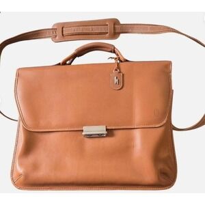 Vintage Hartmann Leather Briefcase Messenger Bag Brown USA Paolo Lombardi Design